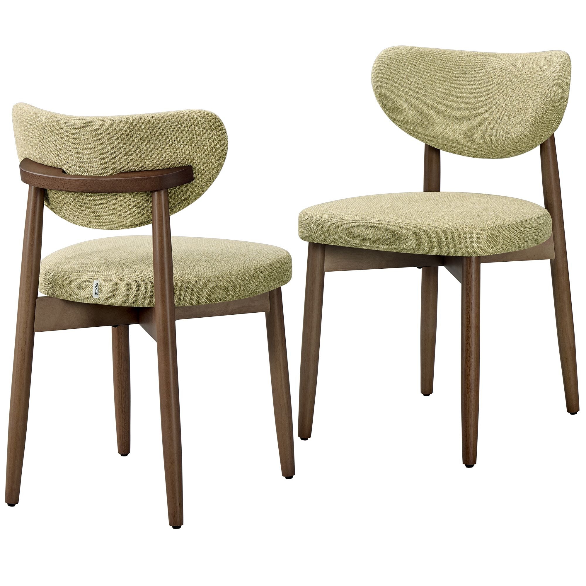 Wooden Dining Chairs Set of 2 - Sage Green - Sage Green