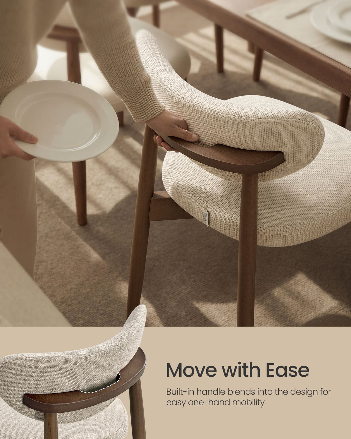 Wooden Dining Chairs - Set of 2