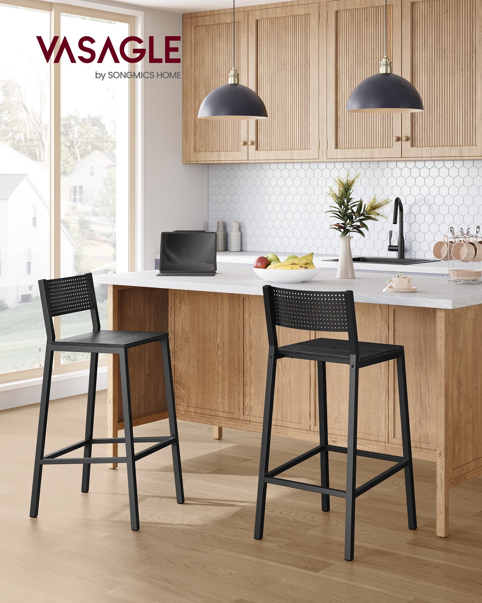 Industrial Bar Stools Set Of 2