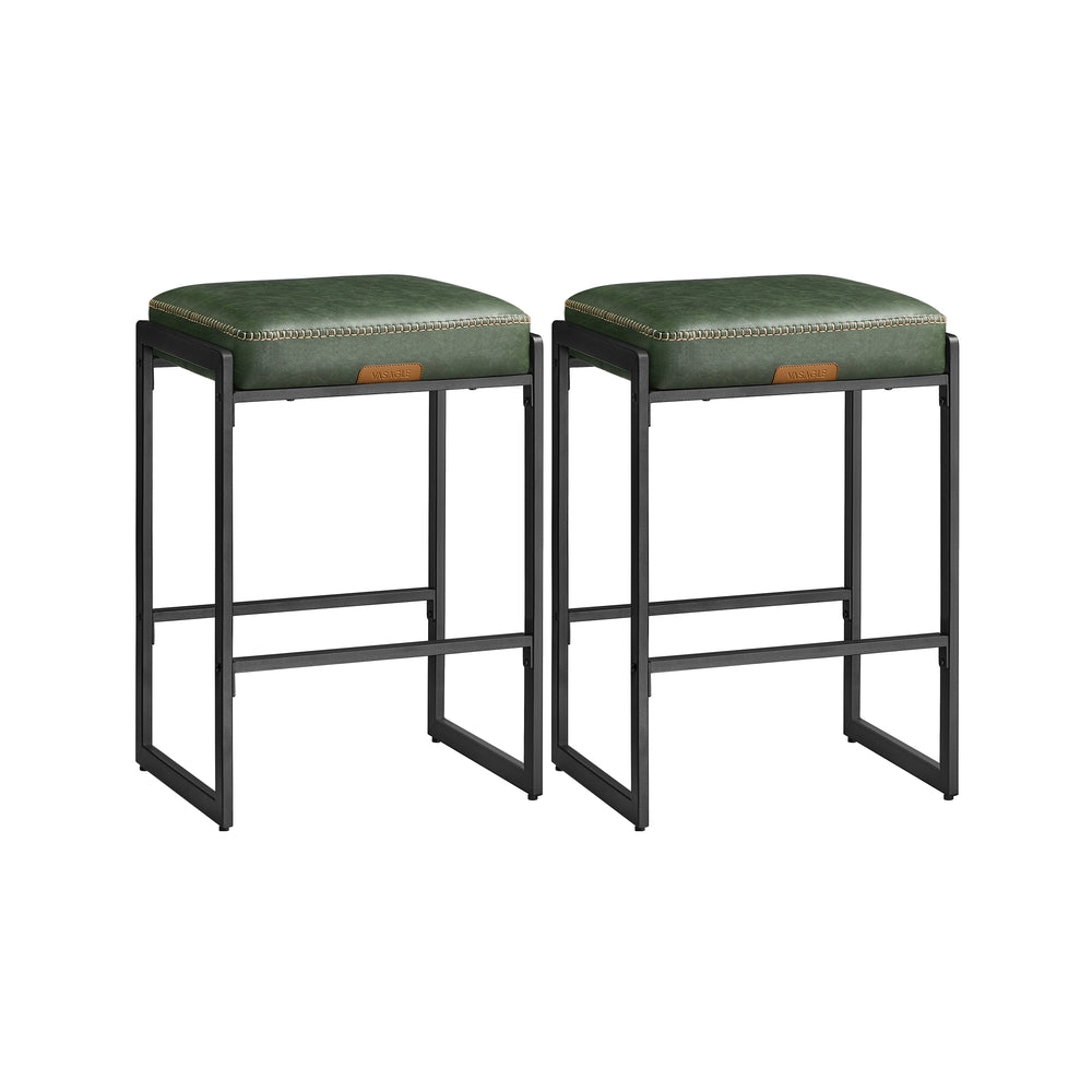 EKHO Collection - Counter Height Bar Stools - Forest Green