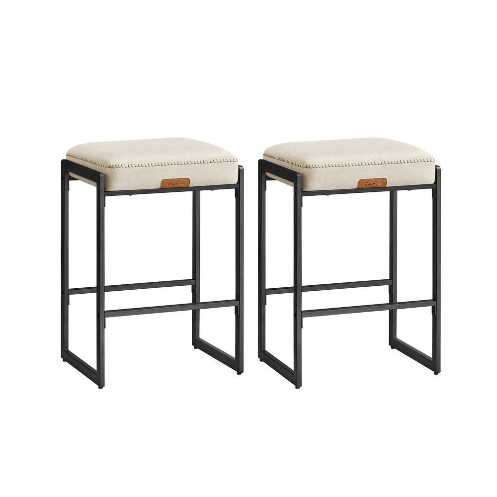 EKHO Collection - Counter Height Bar Stools - Cream White