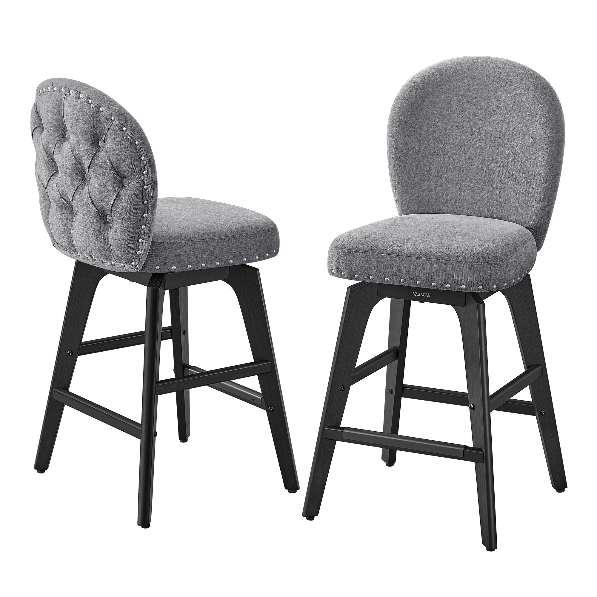 Swivel Bar Stools Set Of 2 - Slate Gray