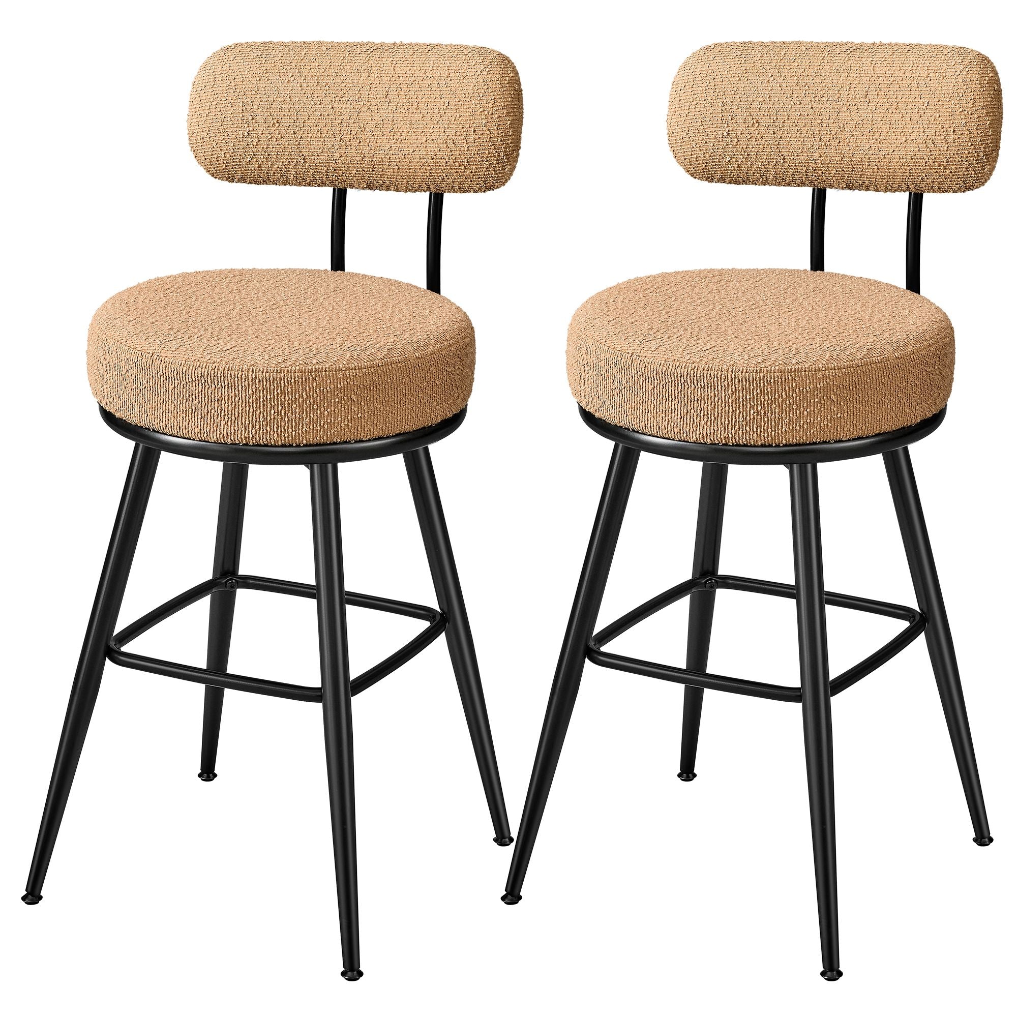 360° Swivel Bar Stools Set of 2 - 23"D x 23"W x 36"H