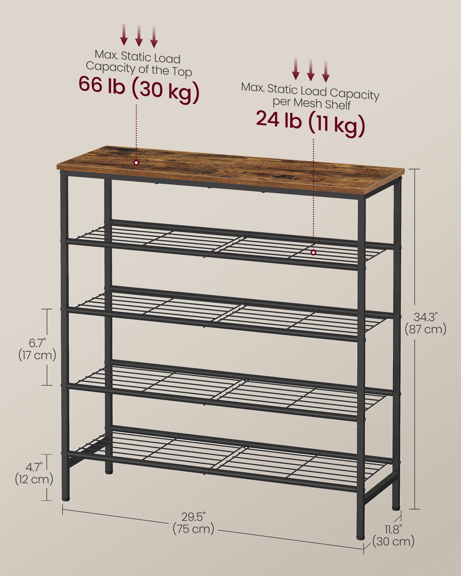 Shoe Rack - Shoe Storage Rack for Closet - Entryway - Living Room