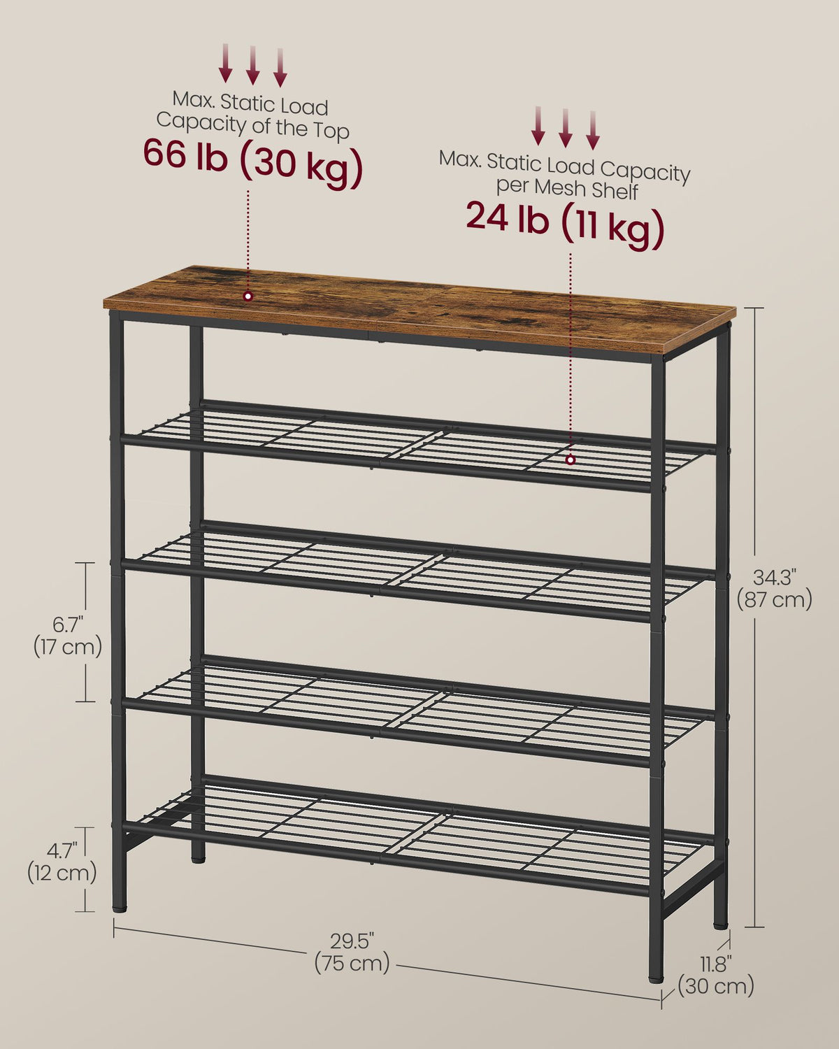 Shoe Rack - Shoe Storage Rack for Closet - Entryway - Living Room