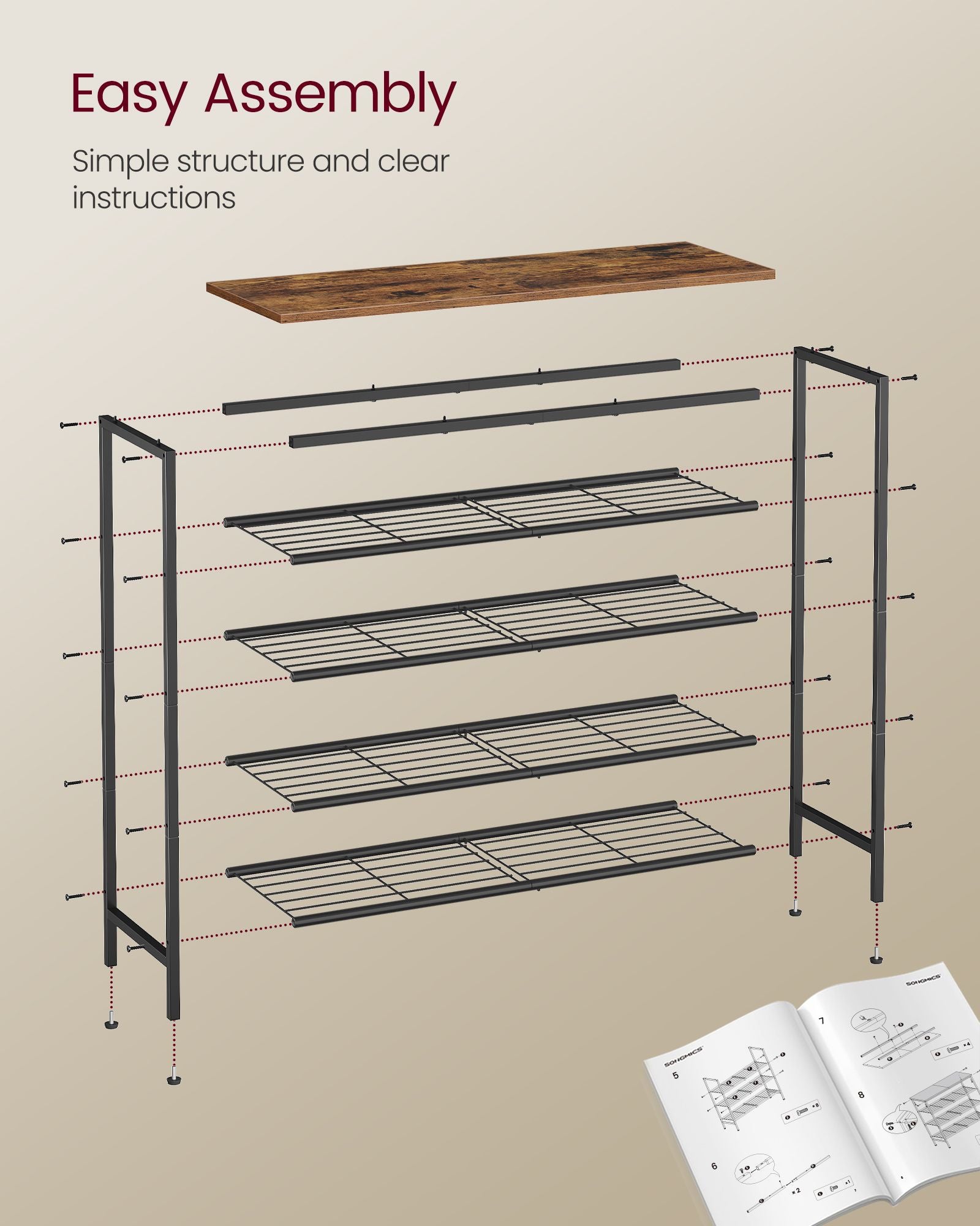 Shoe Rack - Shoe Storage Rack for Closet - Entryway - Living Room
