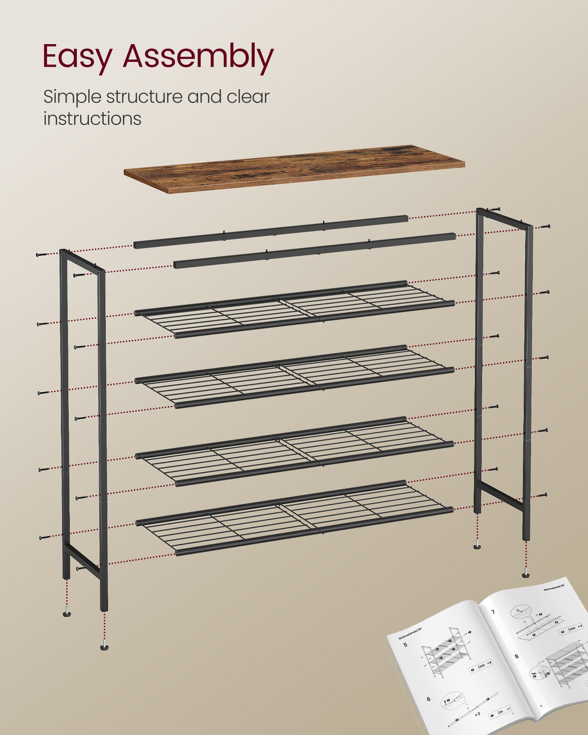 Shoe Rack - Shoe Storage Rack for Closet - Entryway - Living Room