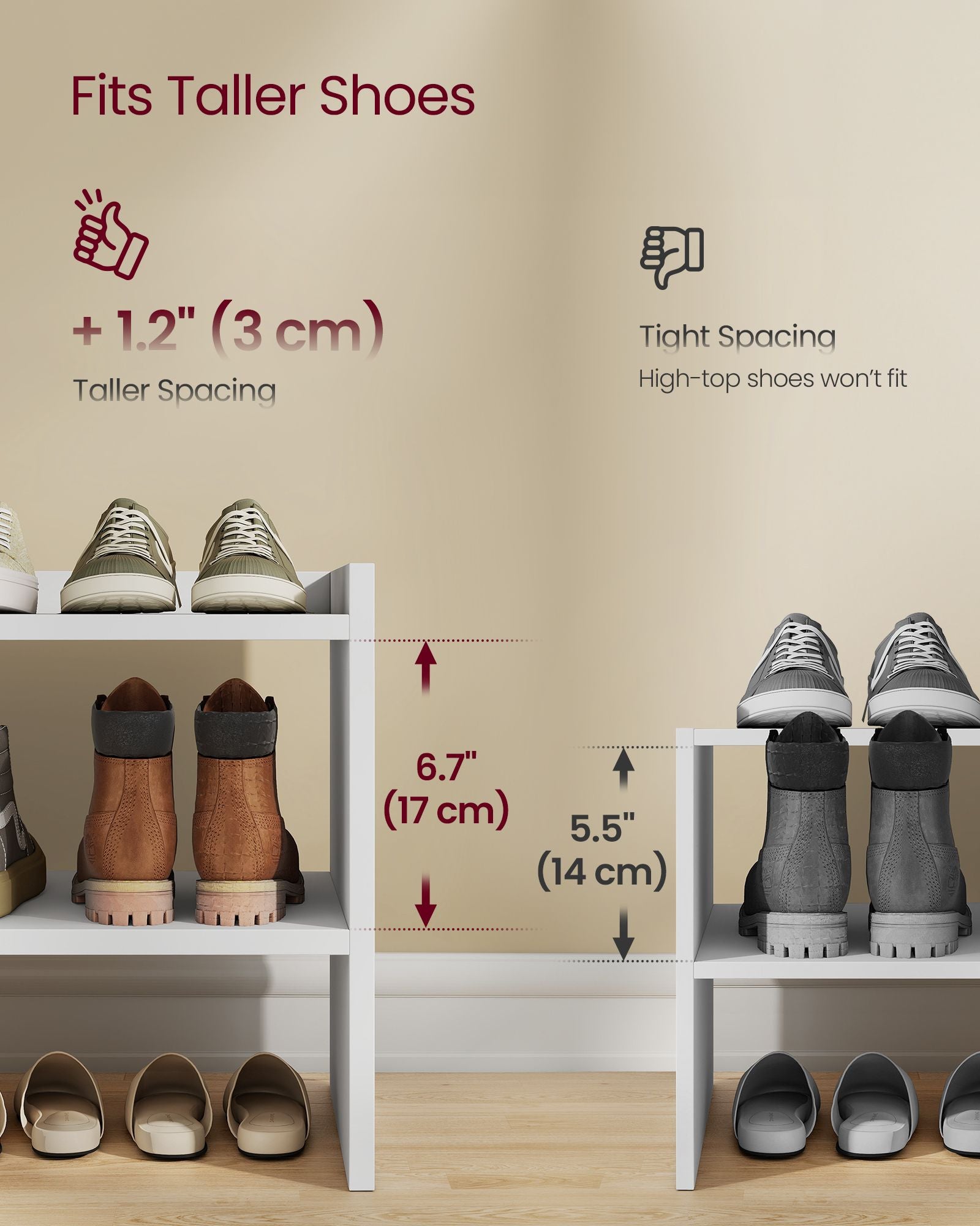 Compact Stackable Shoe Rack