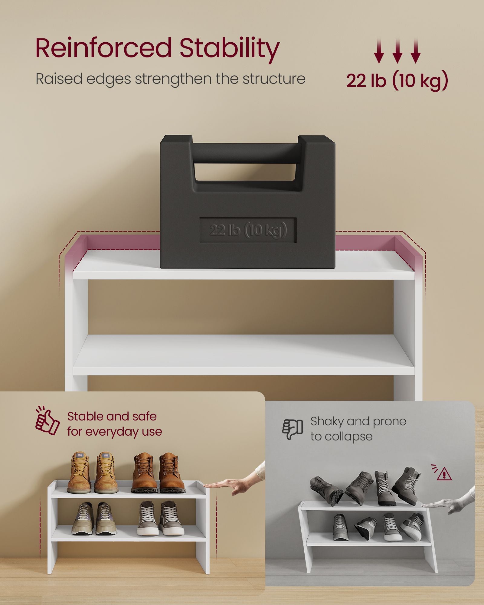 Compact Stackable Shoe Rack