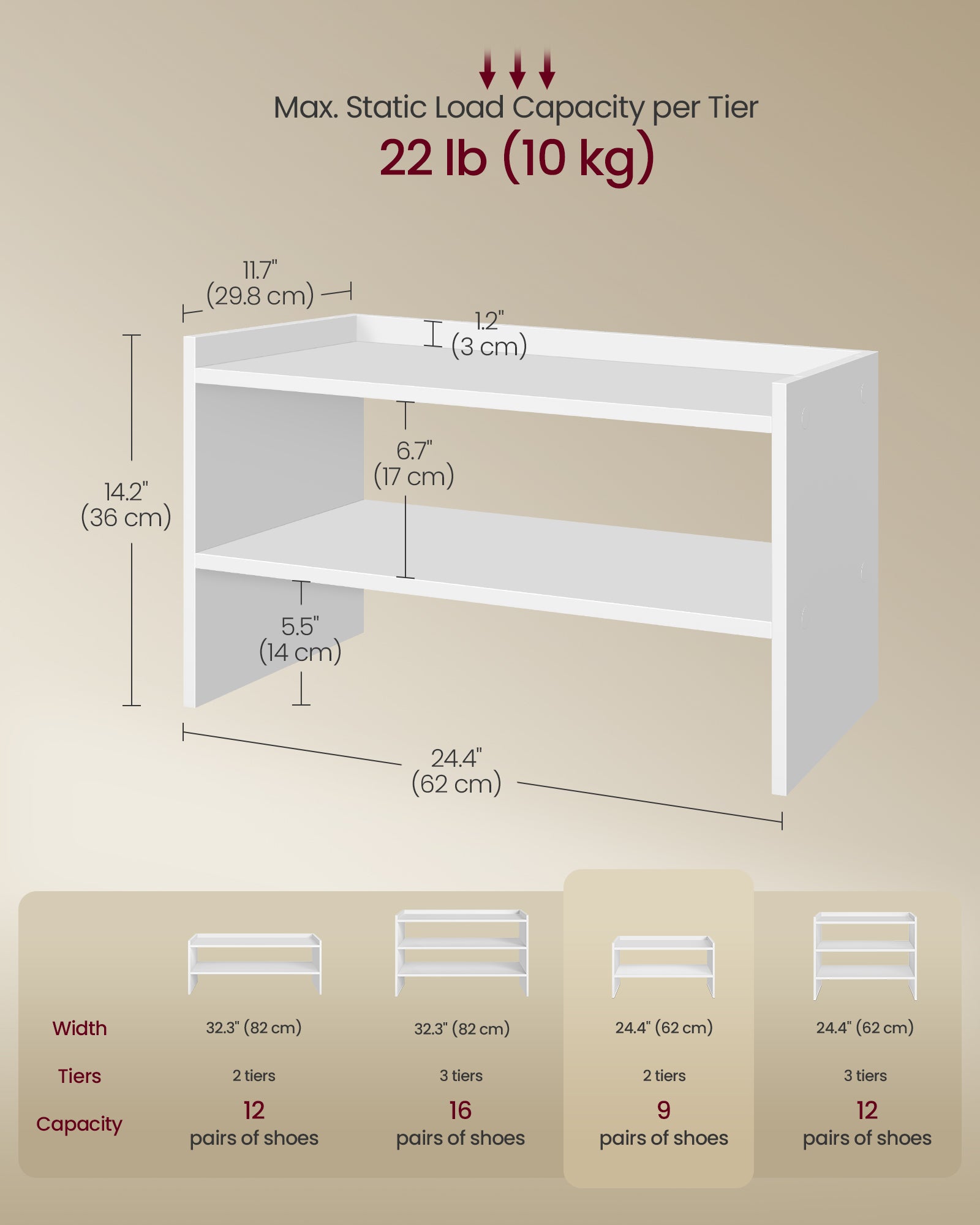 Compact Stackable Shoe Rack