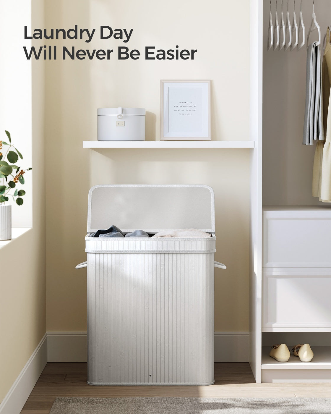 Bamboo Laundry Hamper With Lid