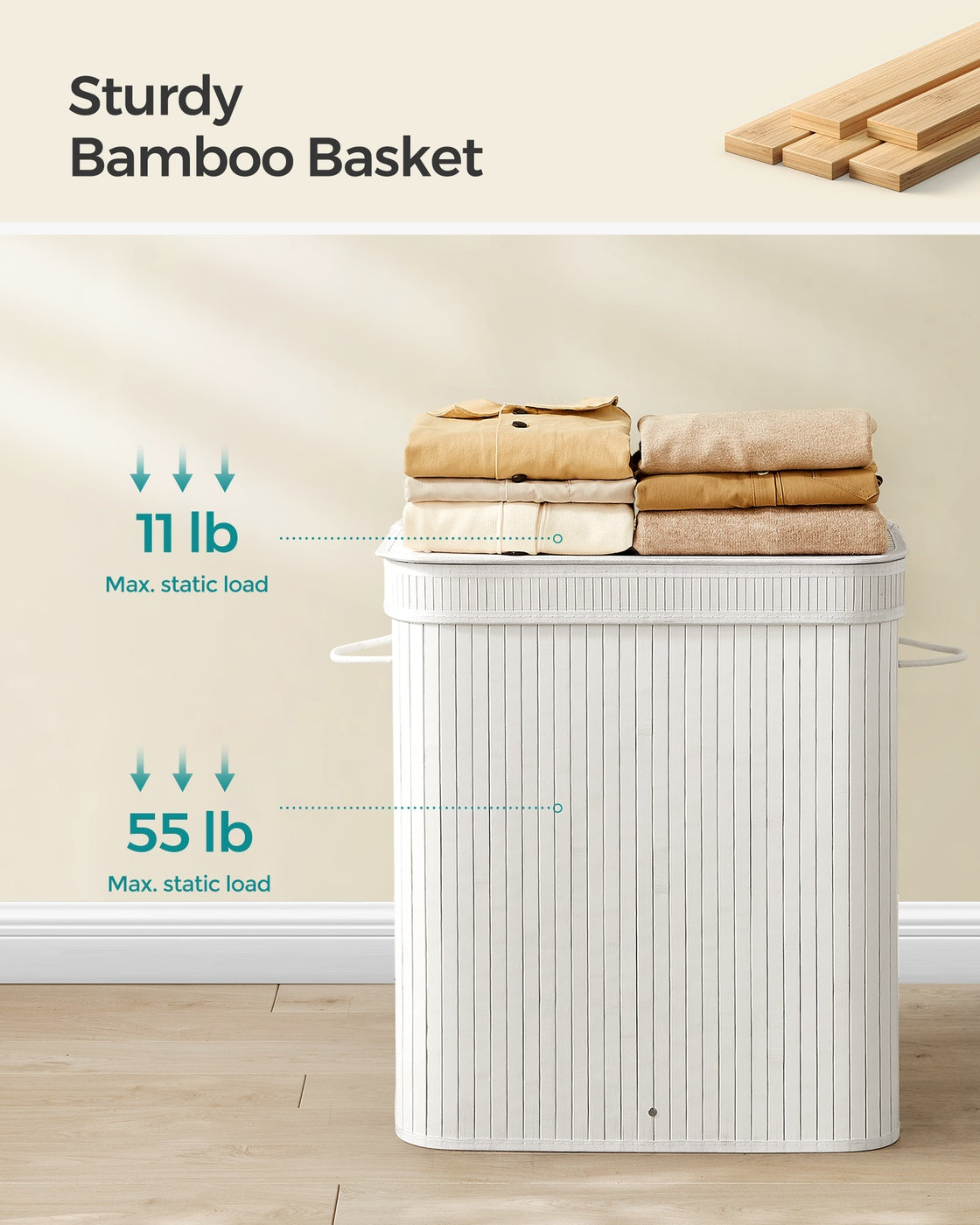 Bamboo Laundry Hamper With Lid