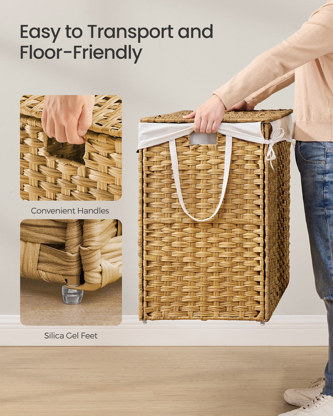 Rattan-Look Laundry Hamper
