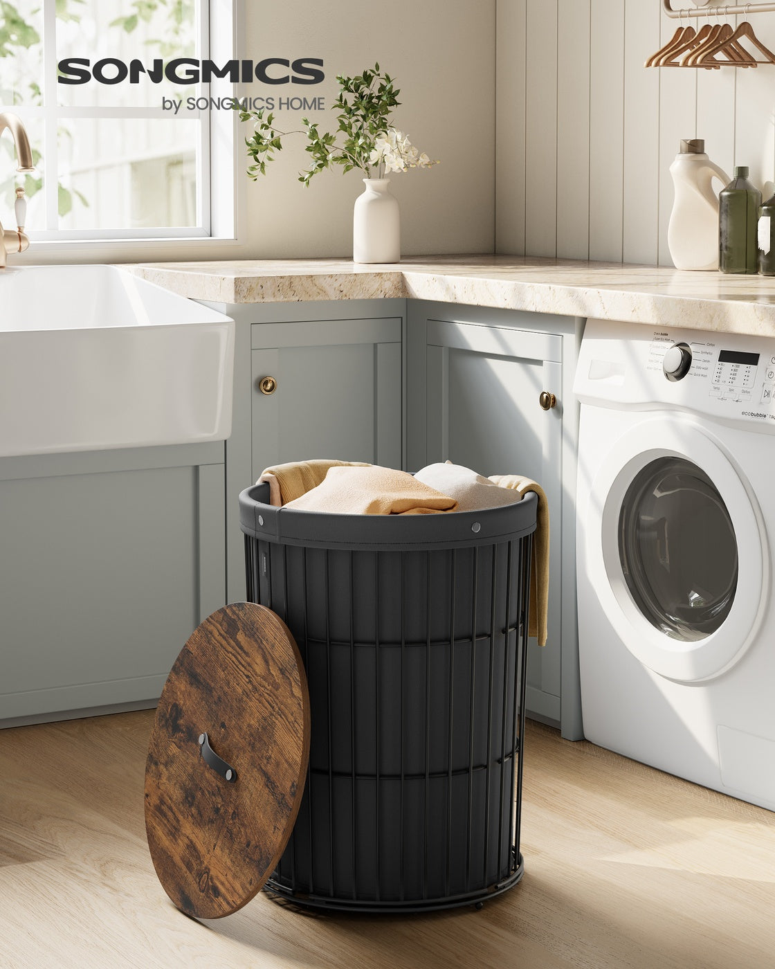 Round Laundry Hamper With Lid
