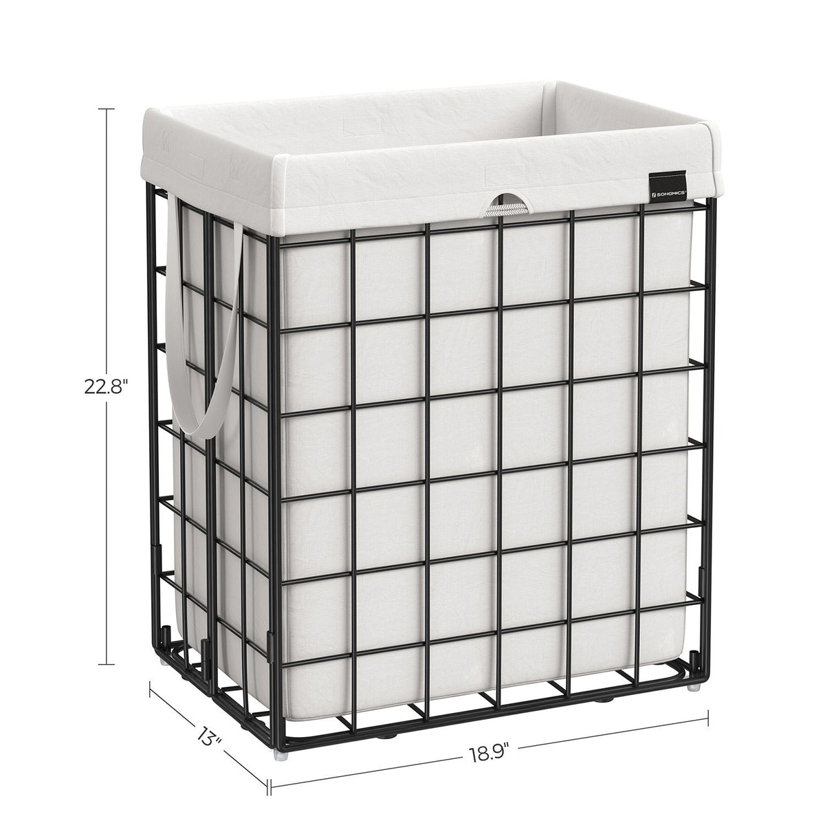 Laundry Hamper - Metal Wire Frame - 34.3 Gallon