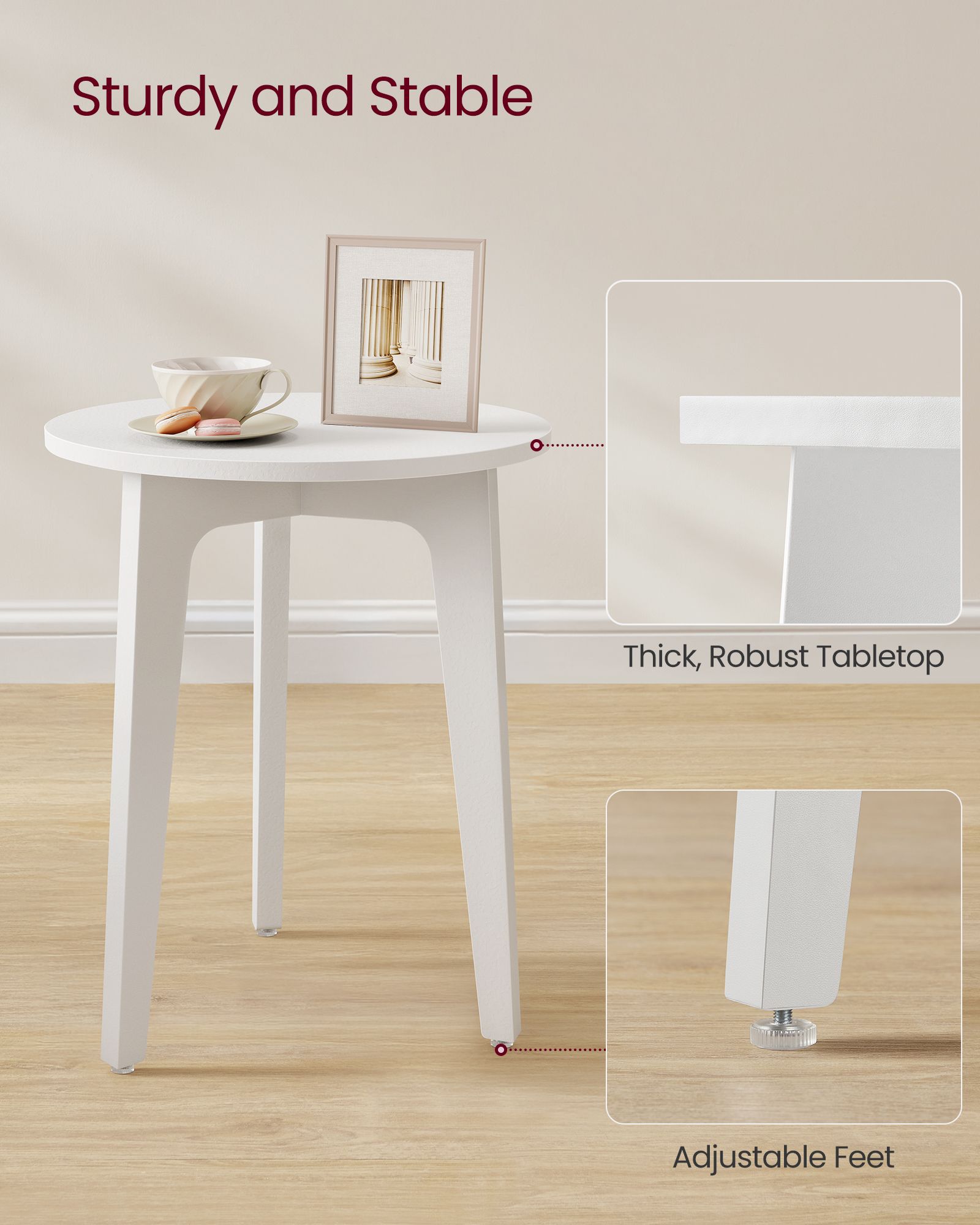 MAEZO Collection - Small Side Table - Round End Table