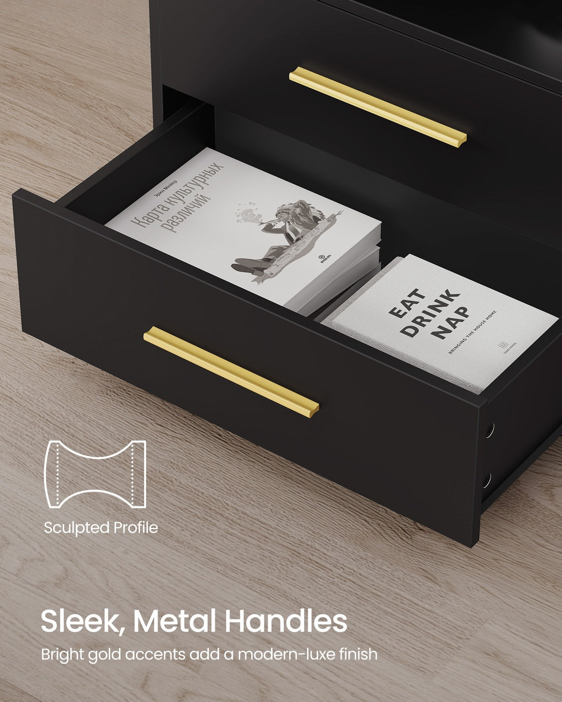 Smart Nightstand - Charging Station - LED Lights - With Drawers