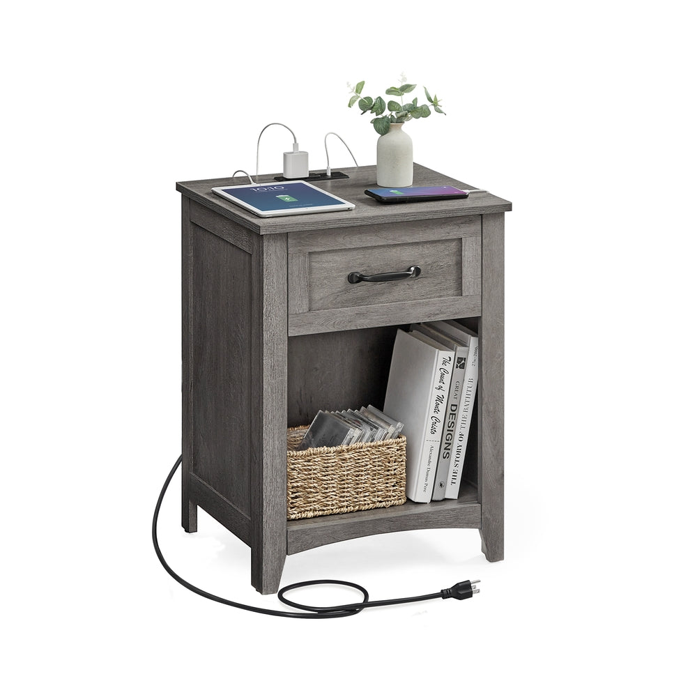 Farmhouse Nightstand - Gray