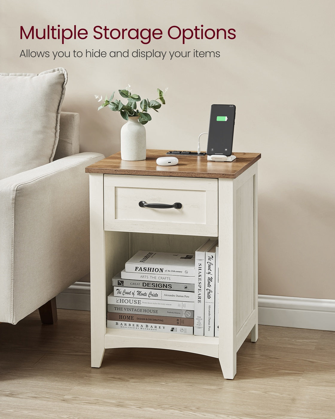 Set Of 2 Farmhouse Nightstands