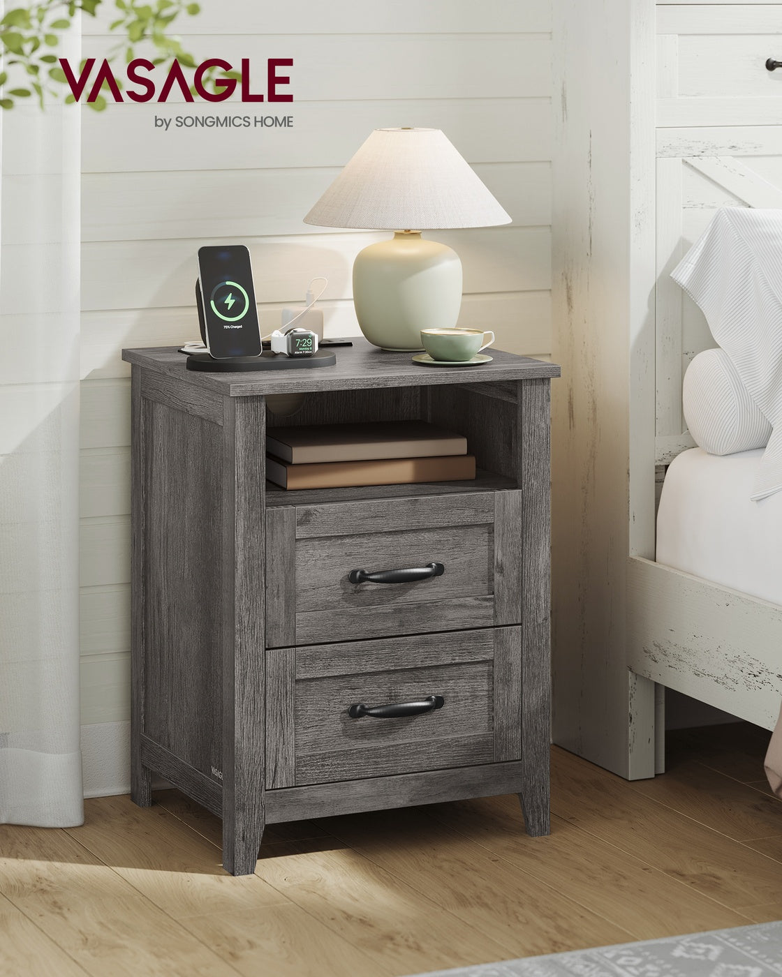 Set Of 2 Farmhouse Nightstands