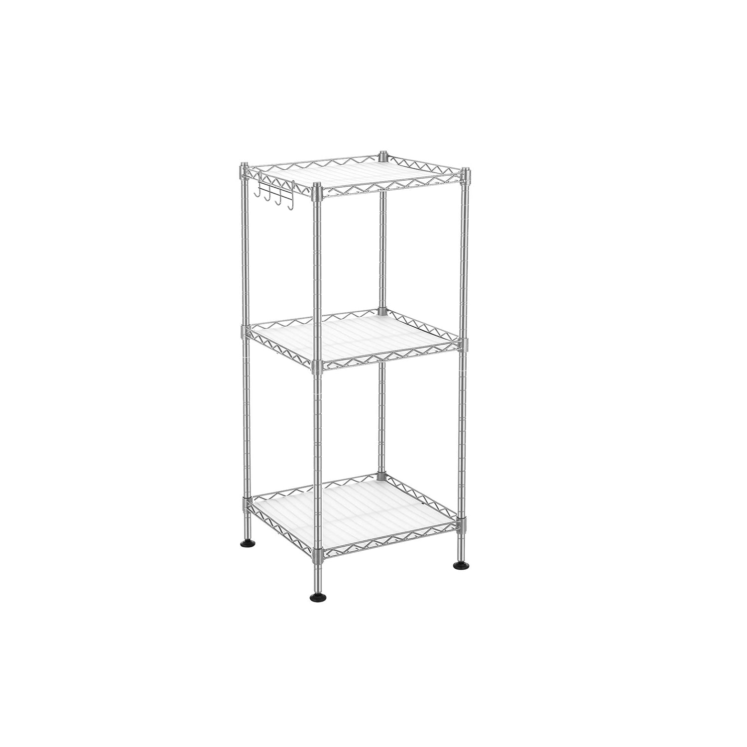 5-Tier Bathroom Shelf - Silver,Translucent