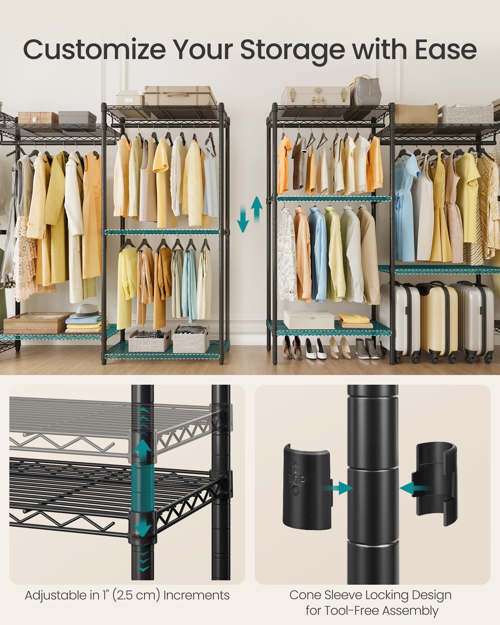 Heavy-Duty Clothes Rack - Garment Rack