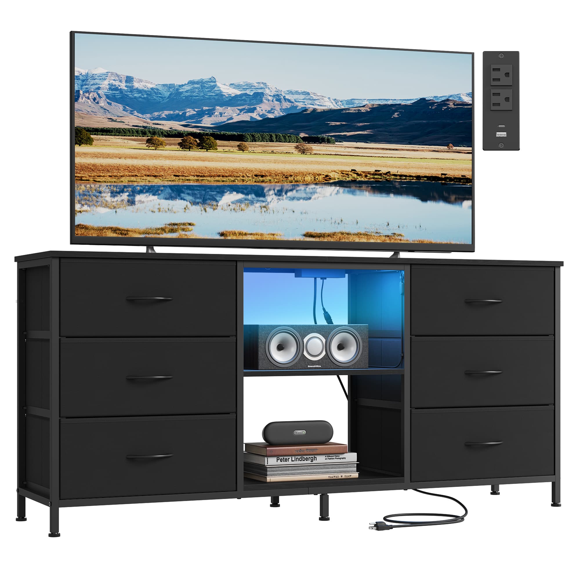 Wide Steel Console
