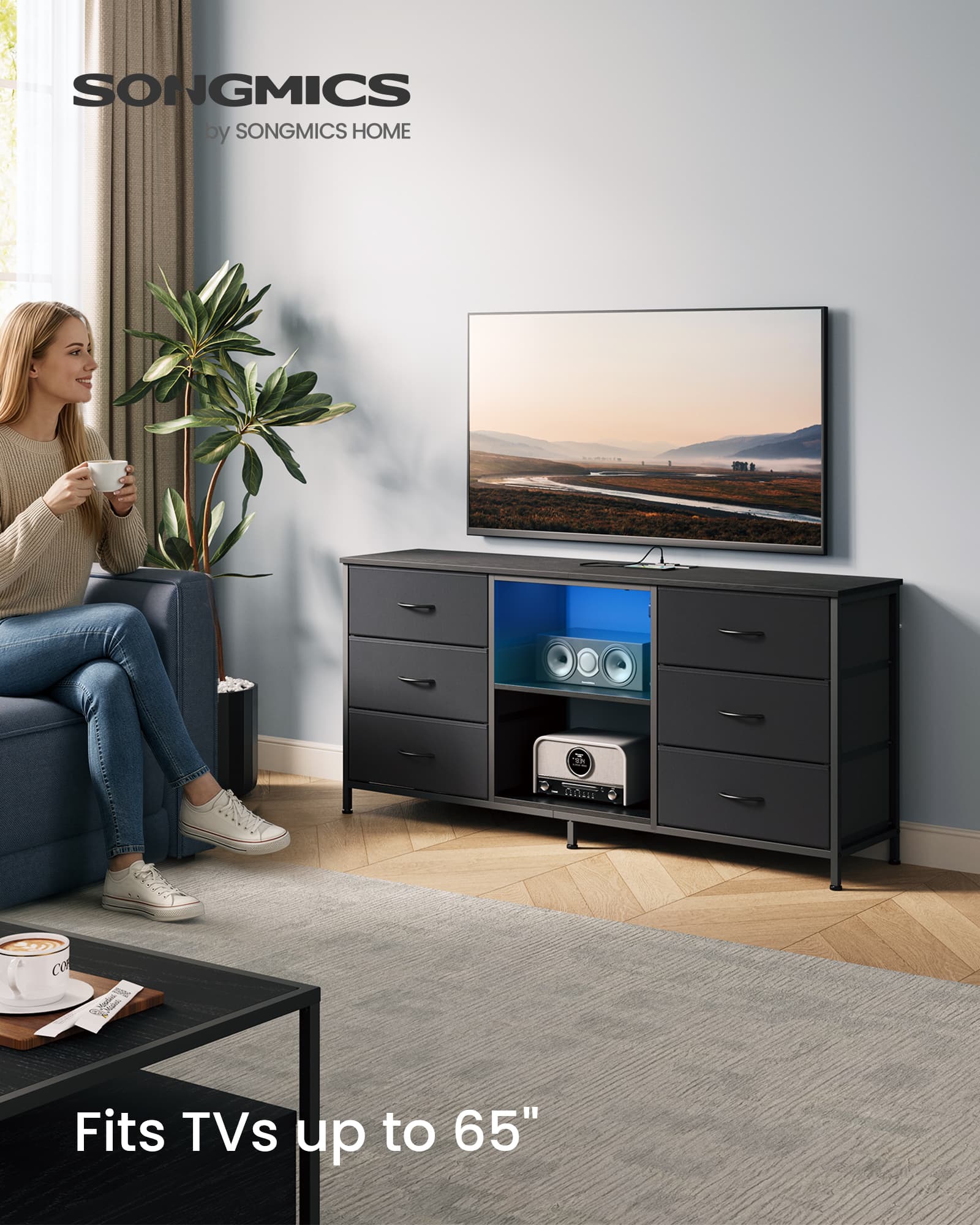 Wide Steel Console