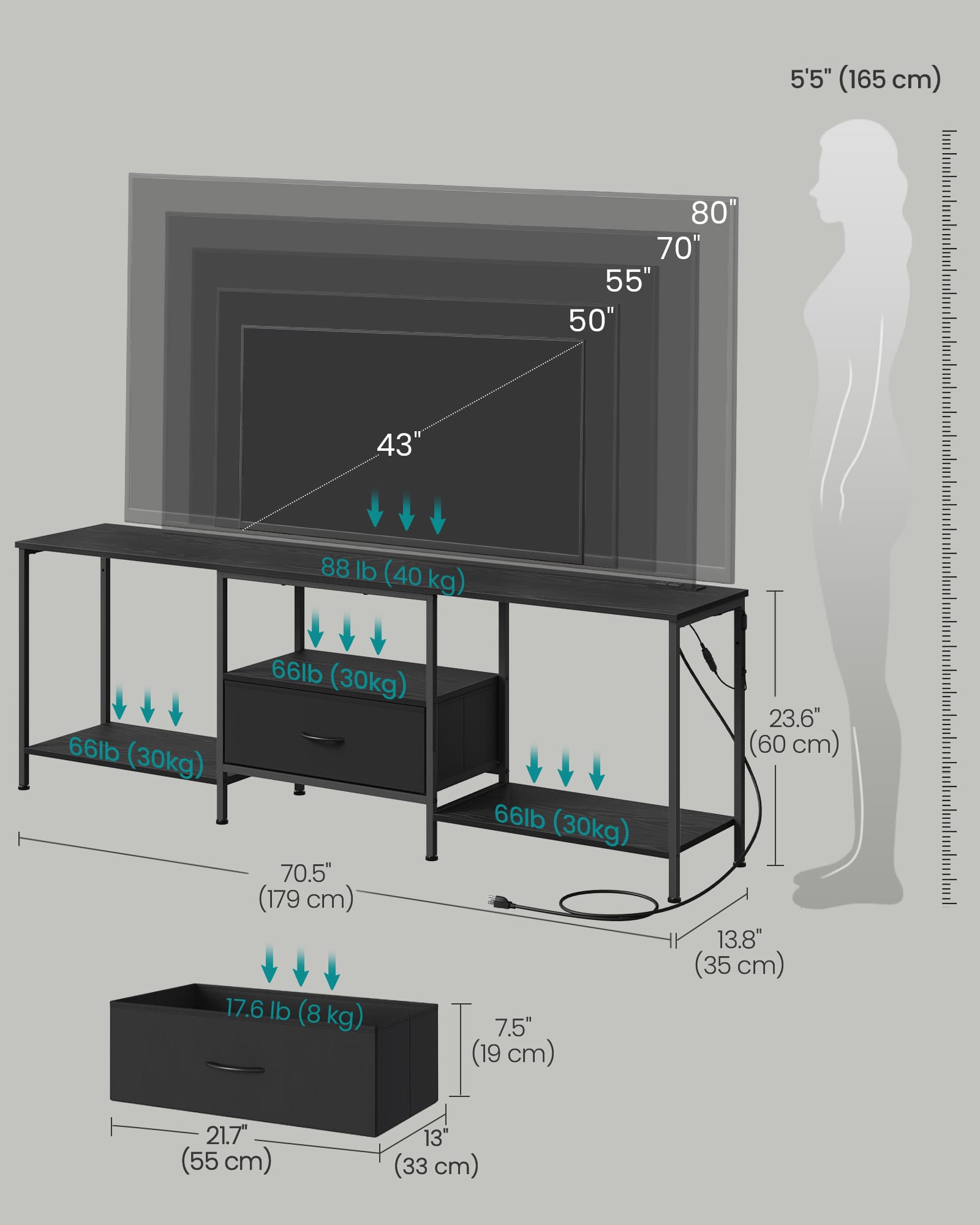 70 Inch TV Stand