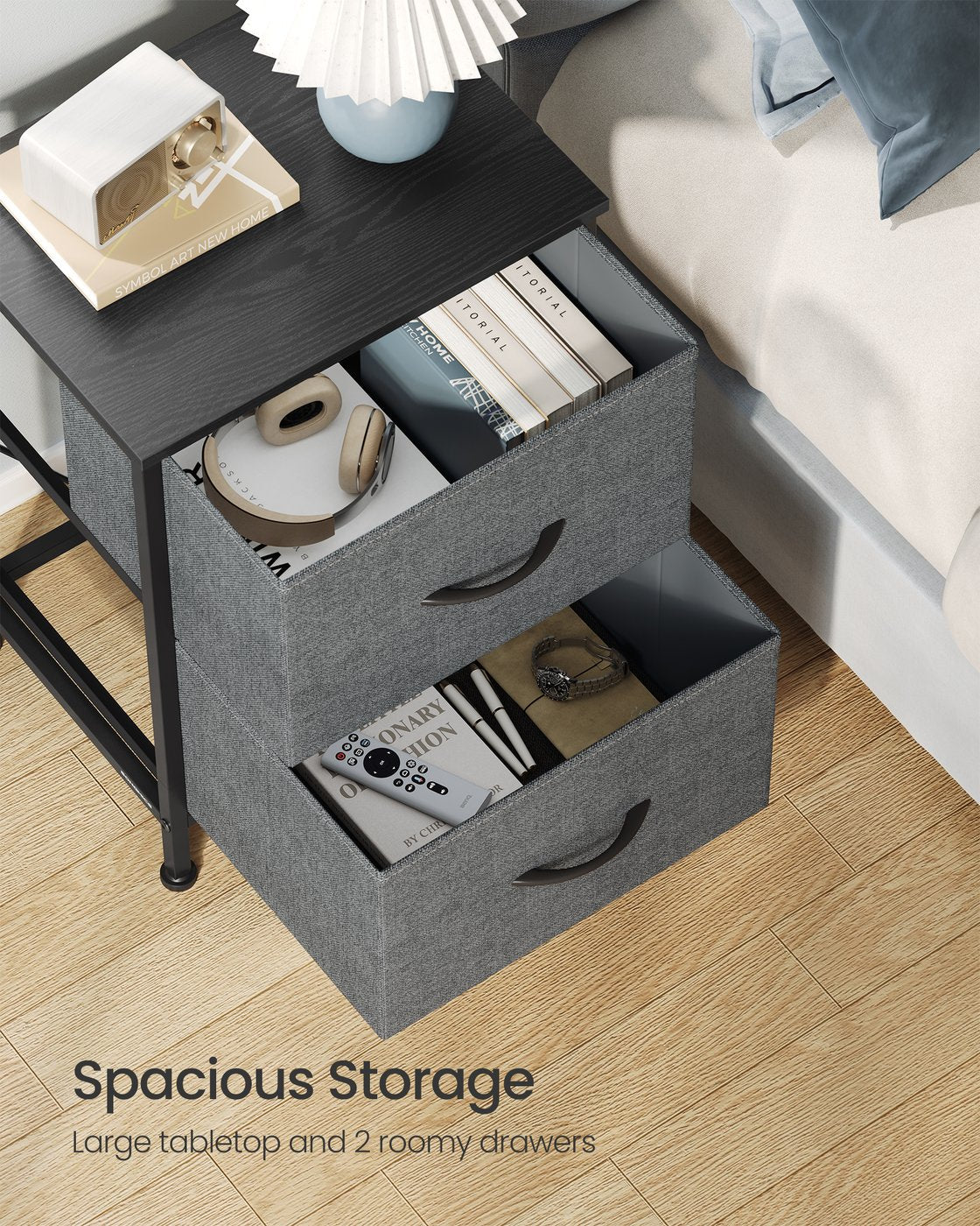 Fabric Chest of Drawers - Steel Frame - Soft Bins