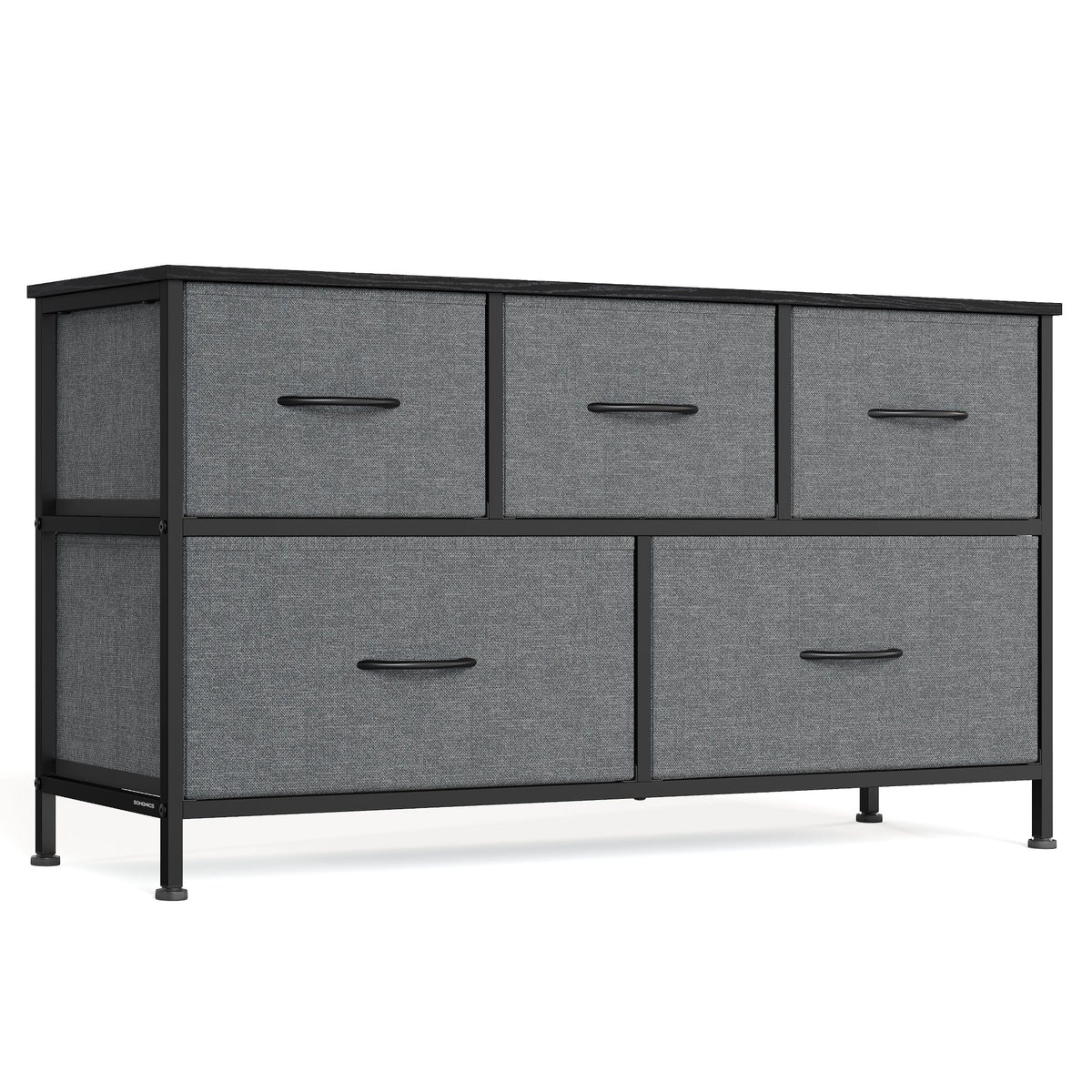 Dresser for Bedroom - Wide Dresser with 5 Fabric Drawers - ULGS322GN02S