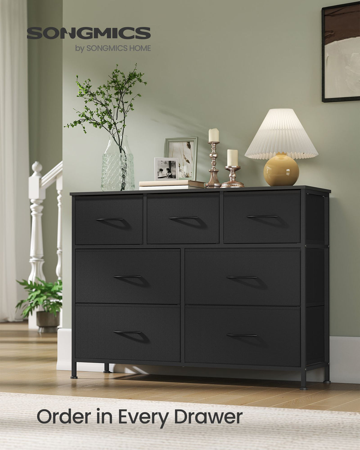 Dresser for Bedroom - Wide Dresser with 7 Fabric Drawers - ULGS323B01S