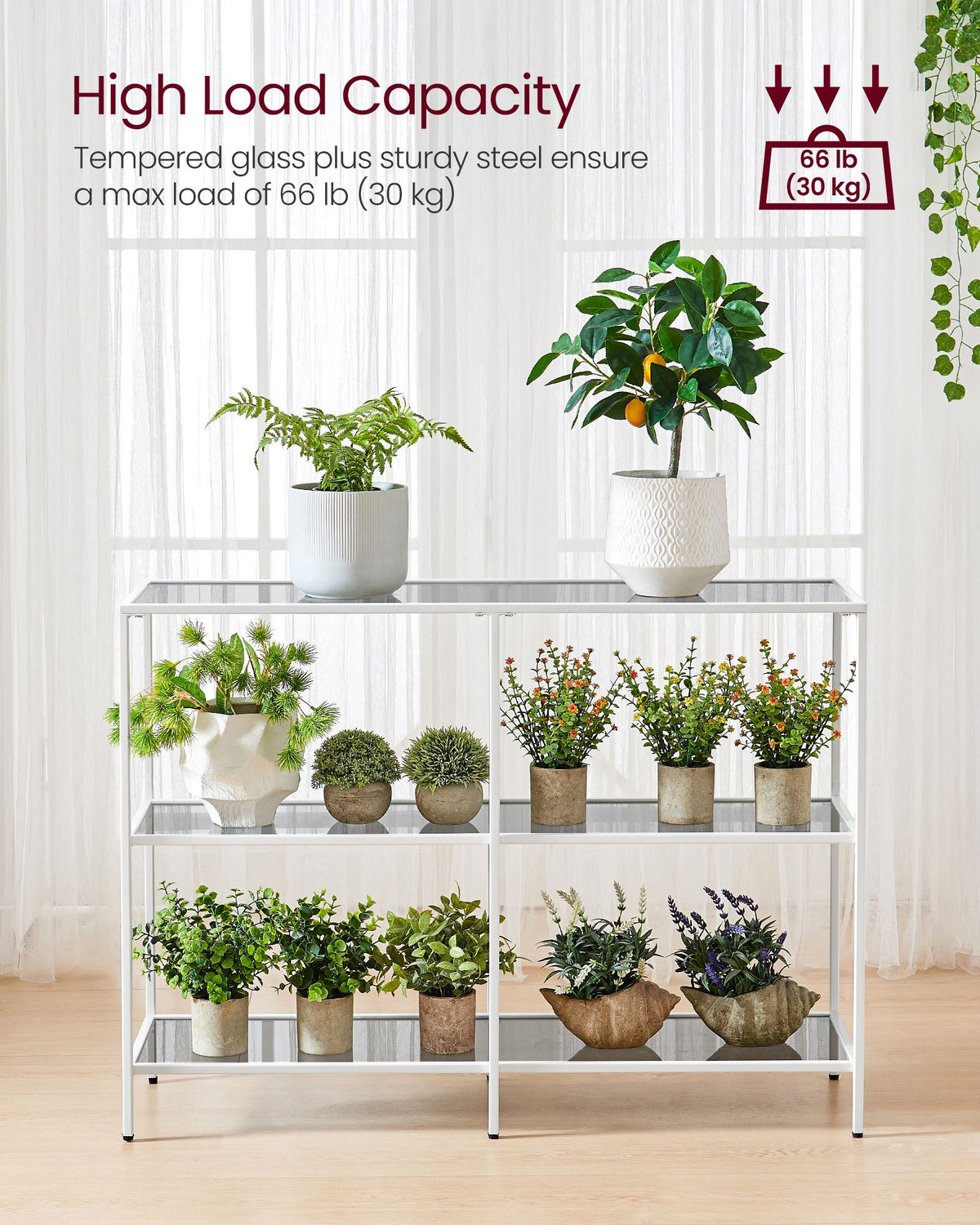 Console Table - 51.2-Inch - 3 Shelves