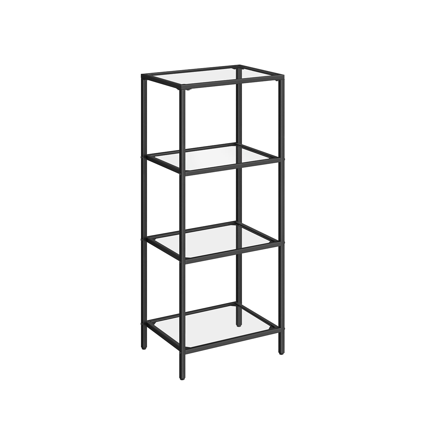 5-Tier Bookcase - Slim Shelving Unit - Ink Black - 11.8”D x 15.7”W x 37.4”H