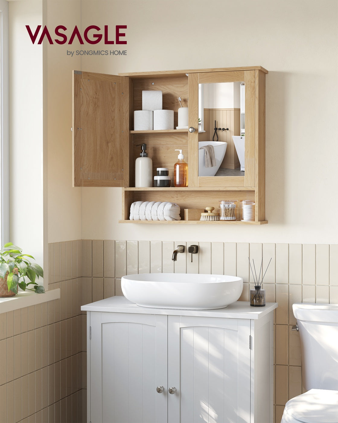 Bathroom Cabinet with Mirror