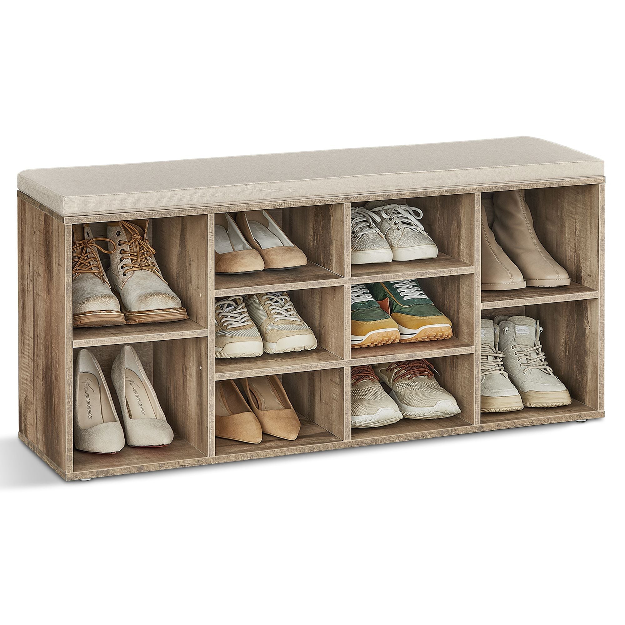 Shoe Bench - Storage Bench with Padded Seat