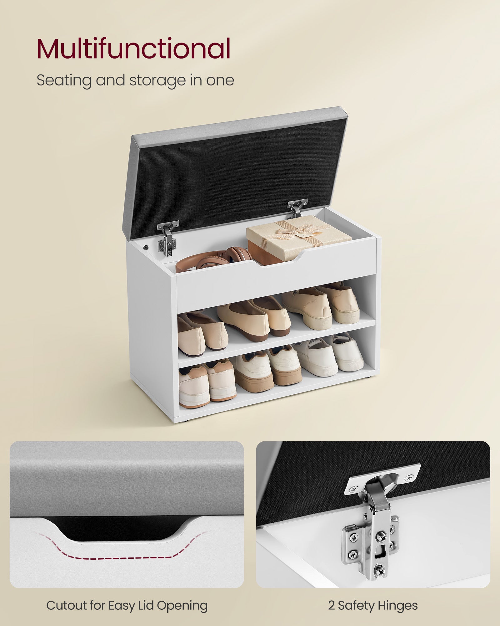 Shoe Bench with Cushion