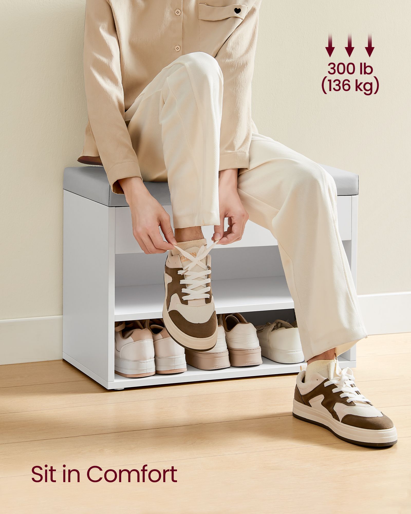 Shoe Bench with Cushion