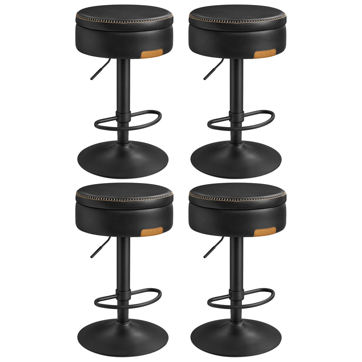 EKHO Collection - 360° Swivel Bar Stools - Set of 4
