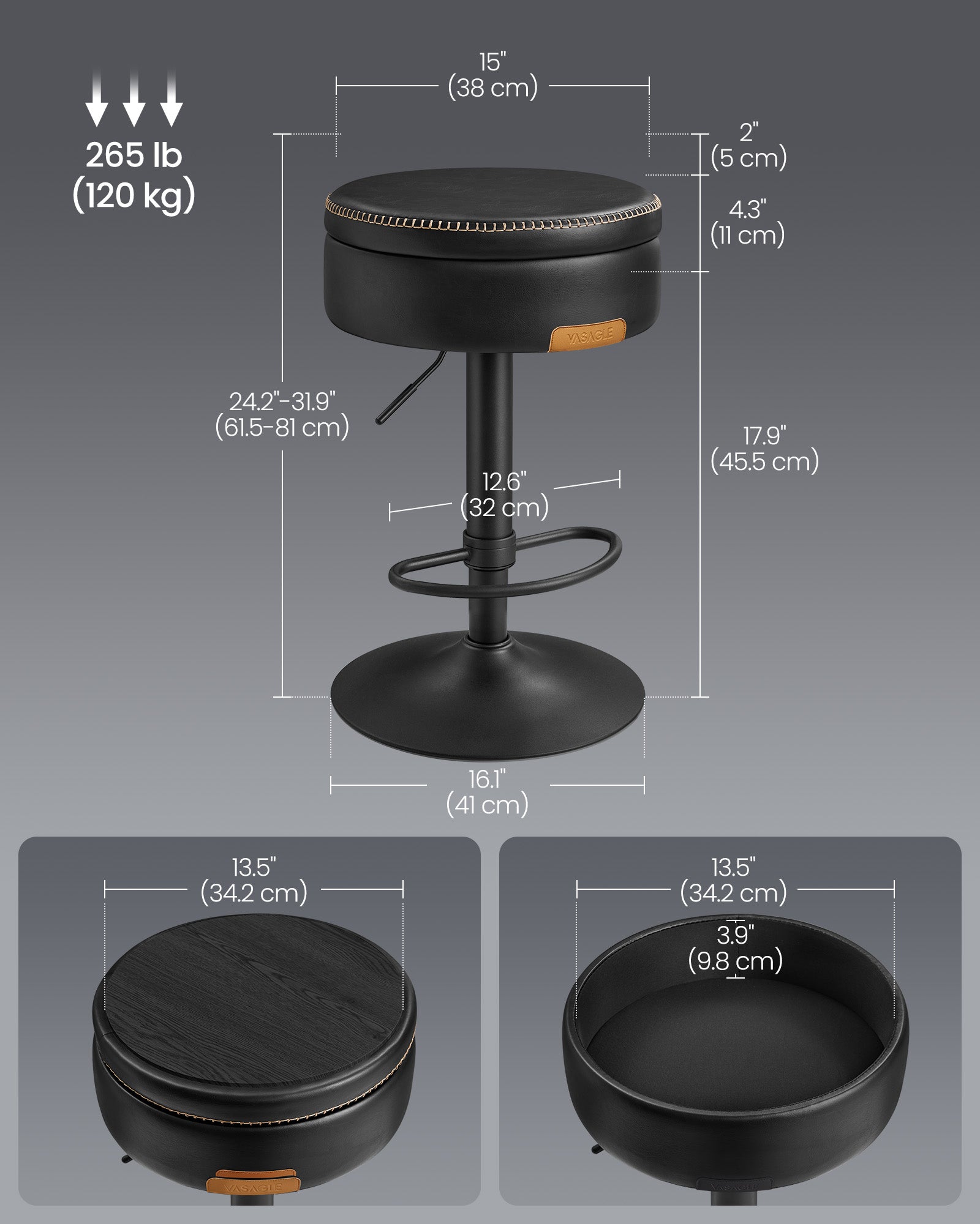Swivel Bar Stools Set Of 2