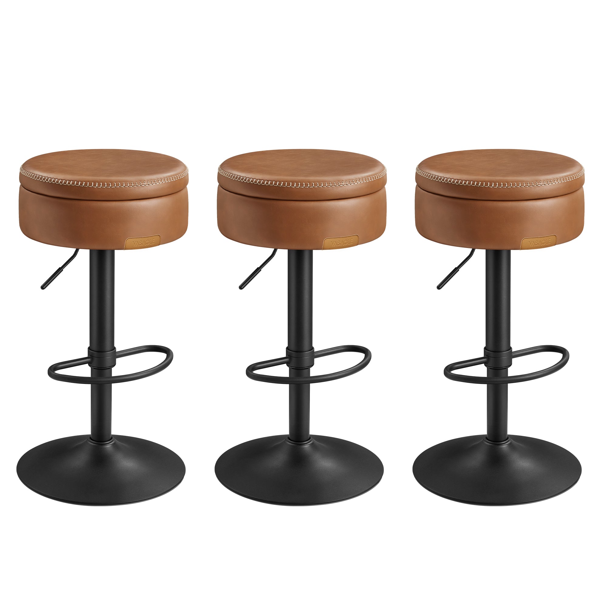 EKHO Collection - 360° Swivel Bar Stools Set of 3