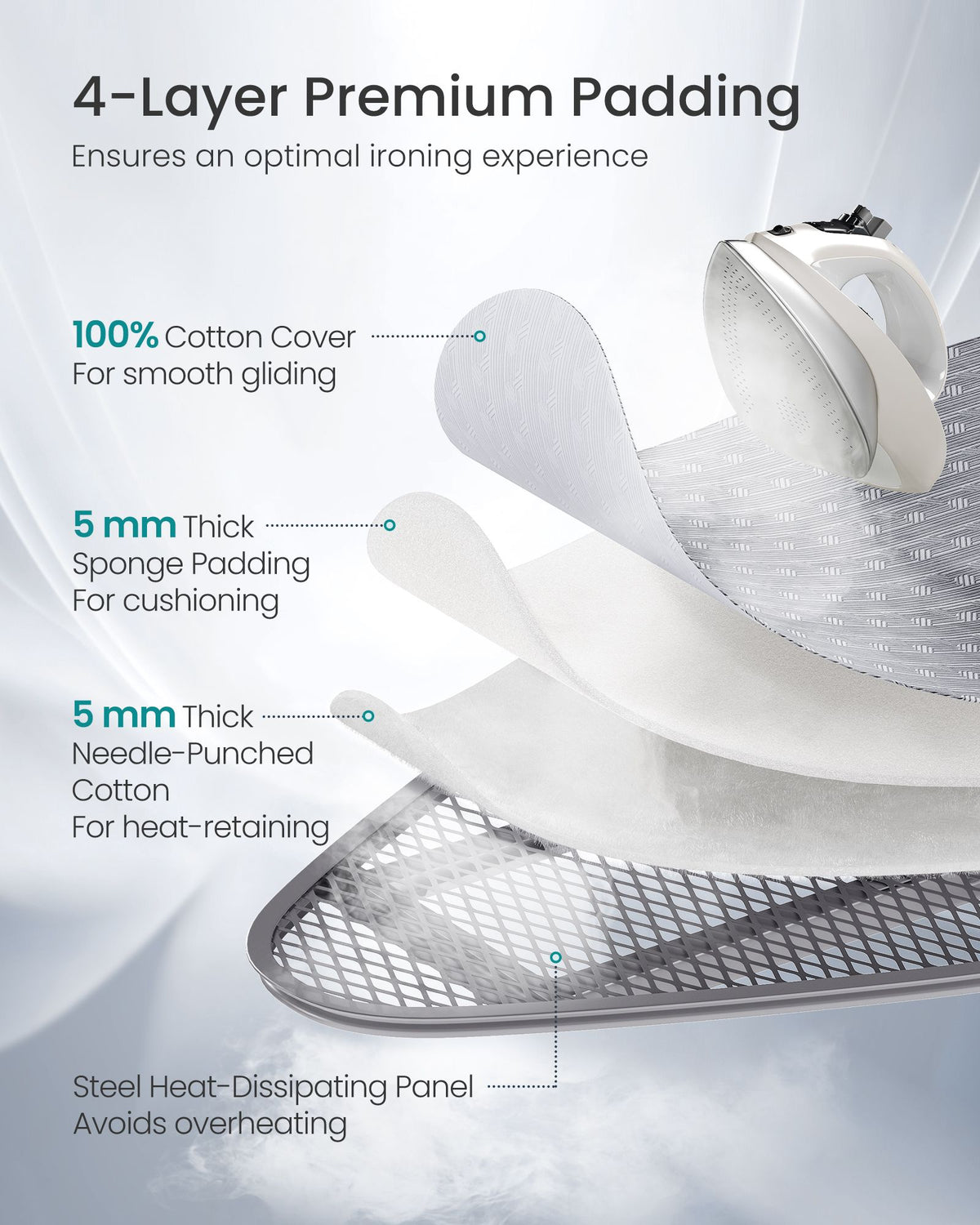 Ironing Board - Foldable - Height Adjustable