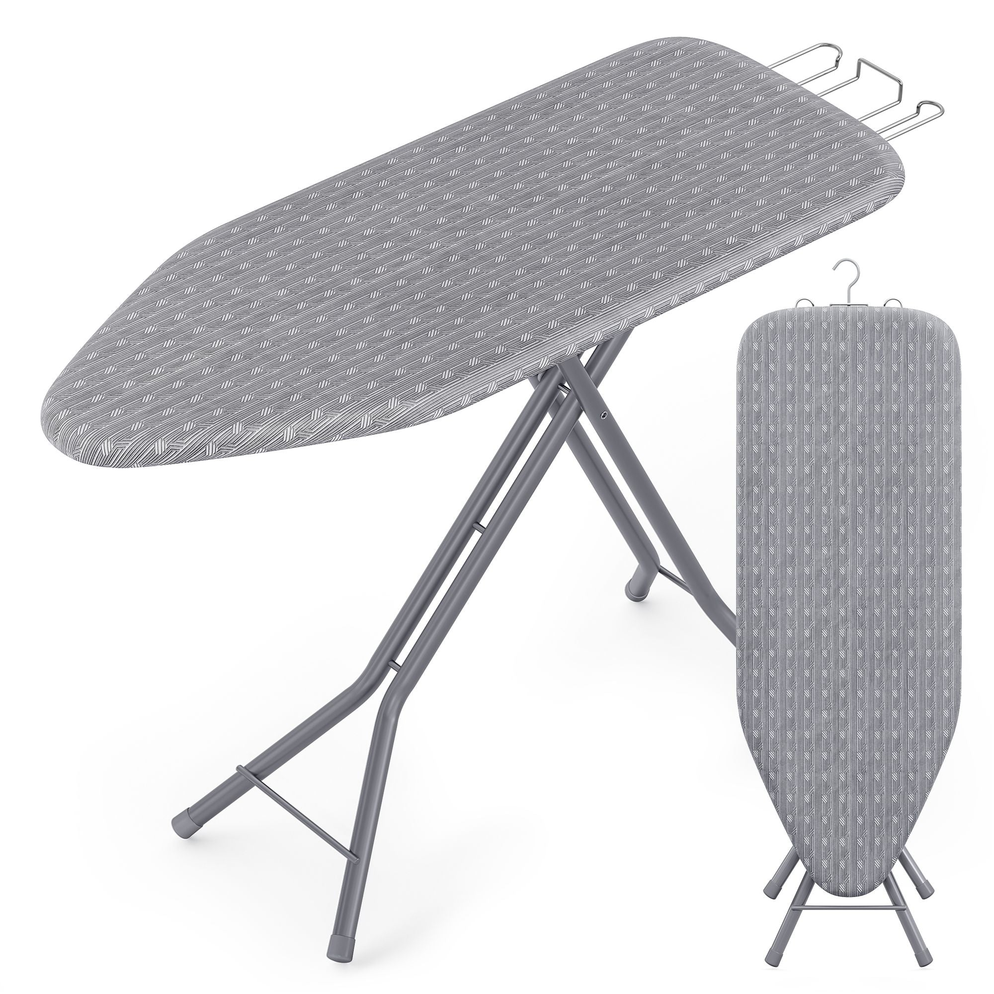 Ironing Board - Foldable Iron Board - Height Adjustable Up - Dark Gray