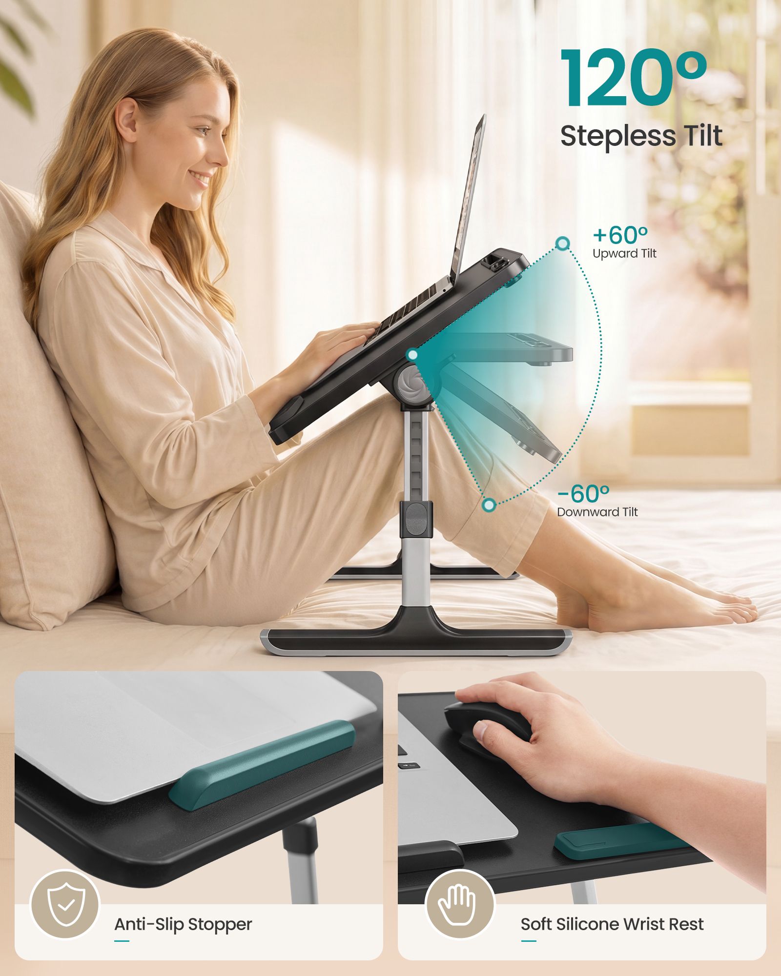 Bed Laptop Desk - Ink Black