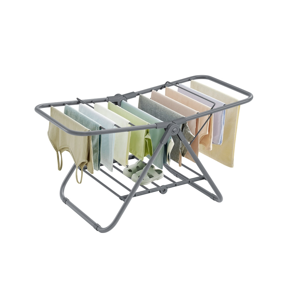 Small Foldable 2-Level Clothes Drying Rack - Cloud White