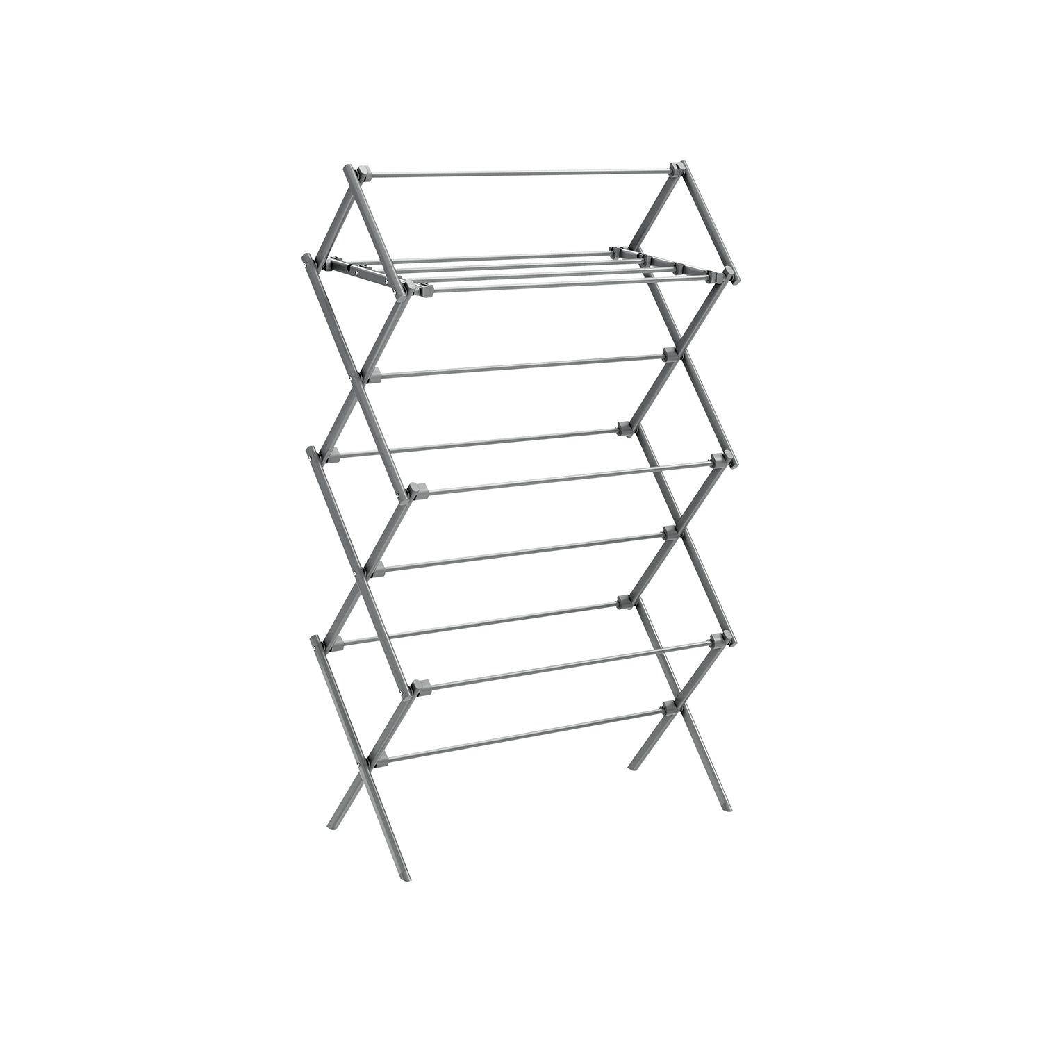 Foldable Clothes Drying Rack - 14.6 x 29.5 x 53.2 Inches - Black - Gray