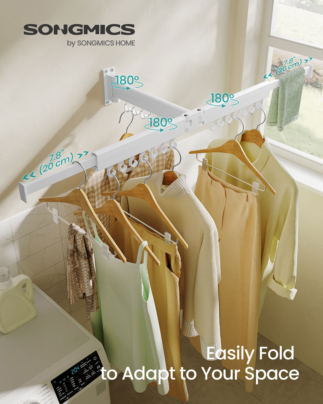 Wall-Mounted Laundry Drying Rack