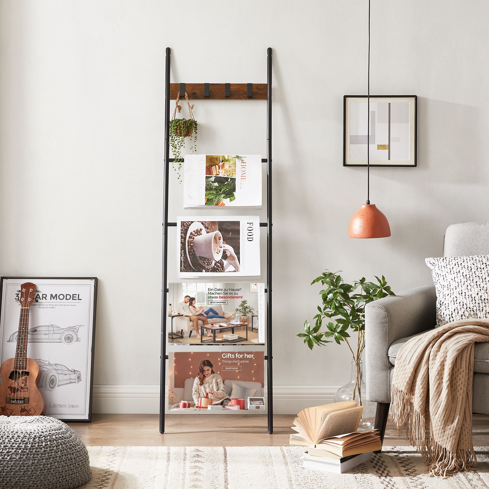 5-Tier Blanket Ladder Shelf