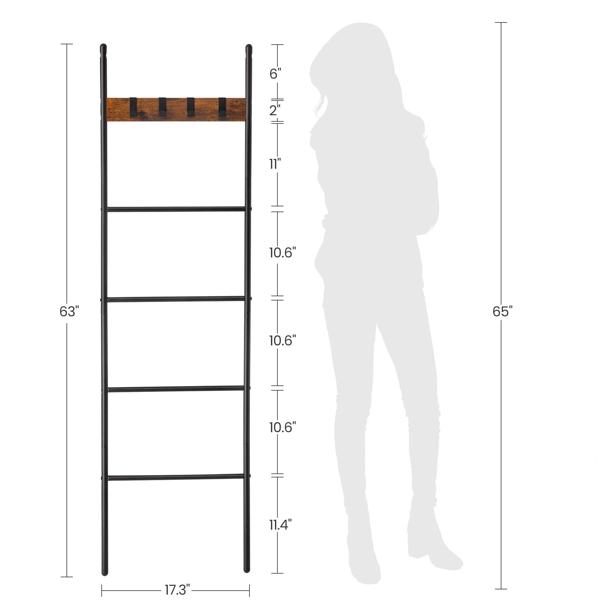5-Tier Blanket Ladder Shelf