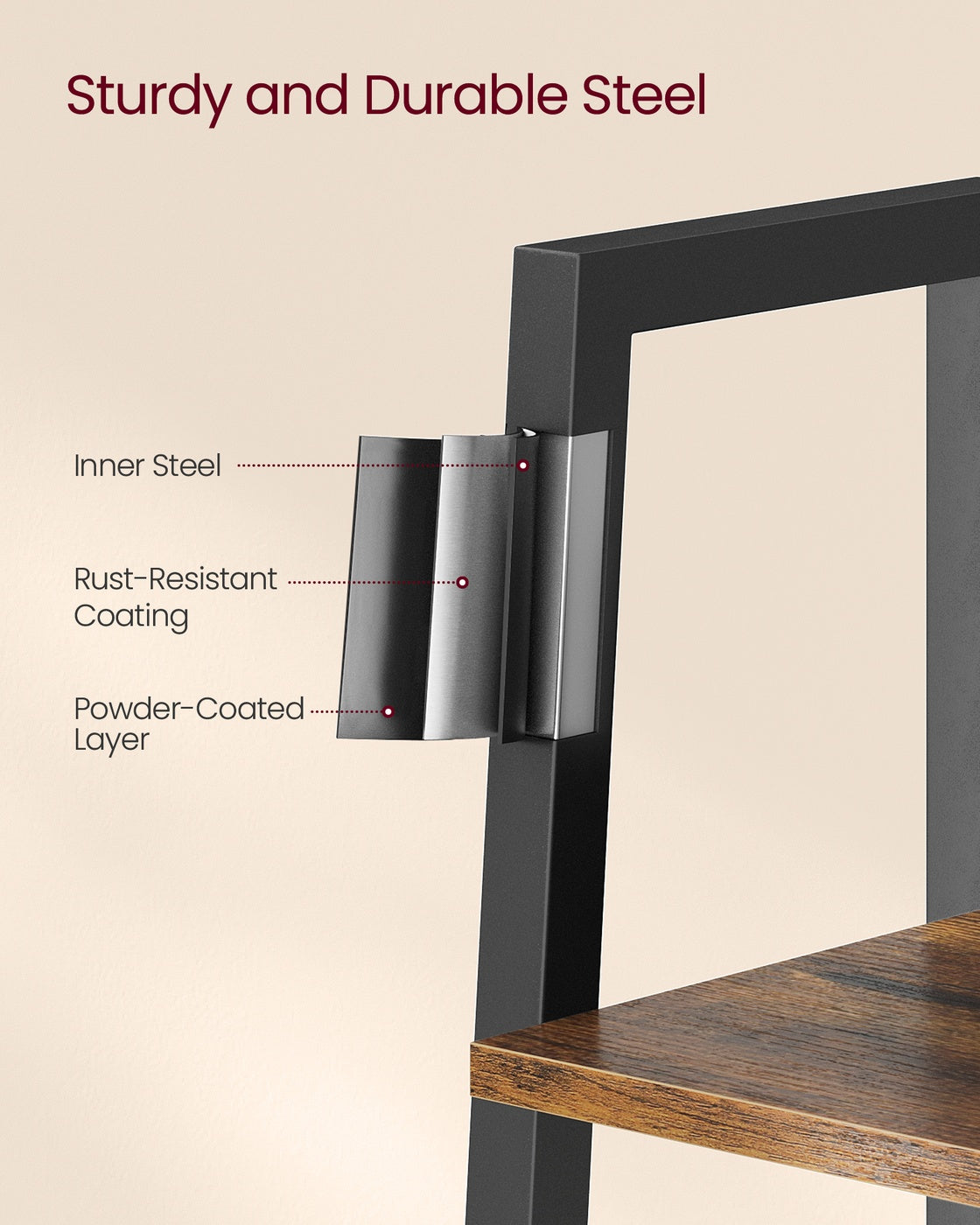 5-Tier Narrow Bookcase